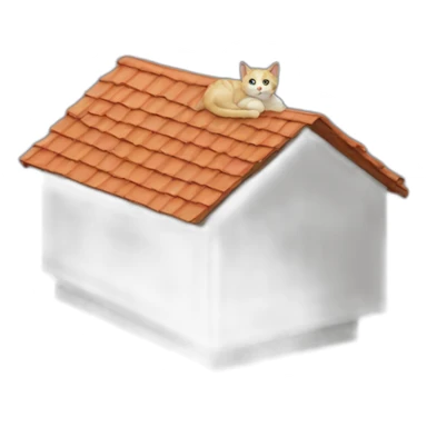 cat over the roof sticker