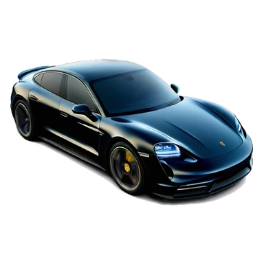 A Porsche taycan full image with fire coming out of the back  sticker