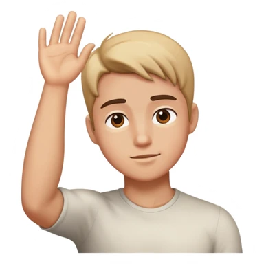 looking down arm raised sticker