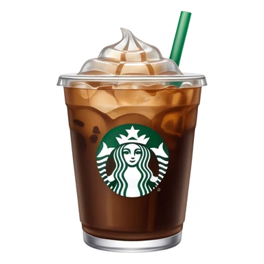 Starbuck ice coffee with ice cubes sticker