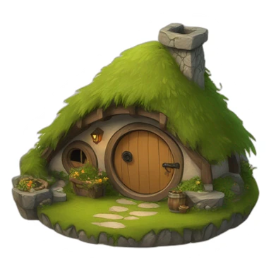 A hobbit hole sticker