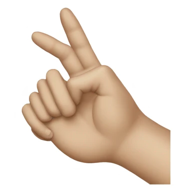 Hand with forefinger curled sticker