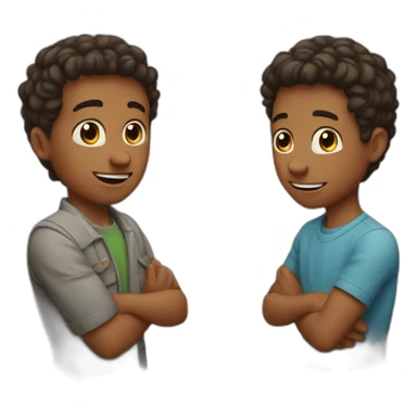 Two brothers meet sticker