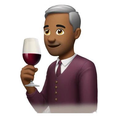 Man drnking wine  sticker