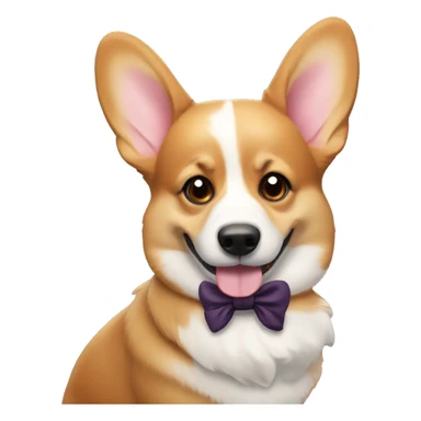 Corgi with a bow sticker