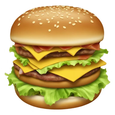 Bacon double cheeseburger with lettuce  sticker