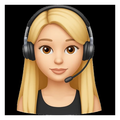 Make her hair much longer in the style of emoji (apple style emojis). Keep the emoji style look consistent. sticker
