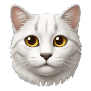 gato blanco vago sticker
