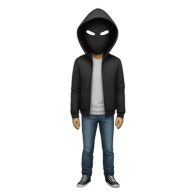 Anonymous hacker standing sticker