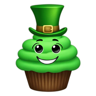 happy face st patrick day cupcake sticker