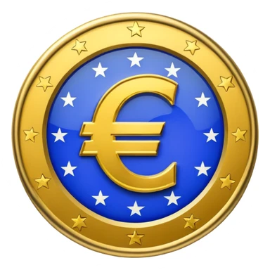 Electronic chip euro sign  sticker