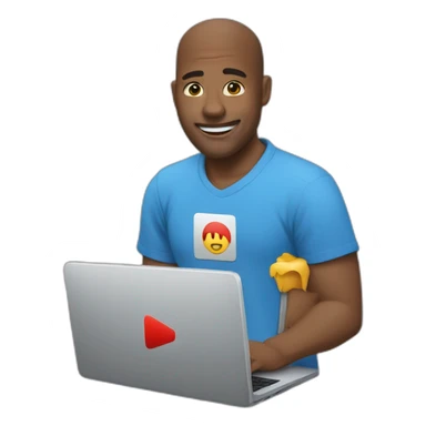 Un ordinateur qui met youtube sticker
