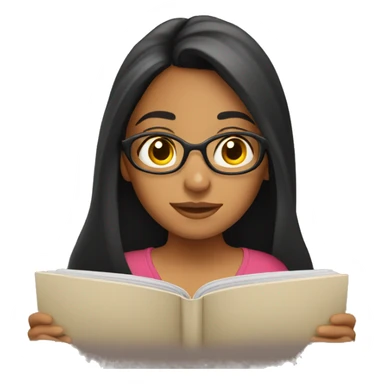 Latina Girl reading sticker