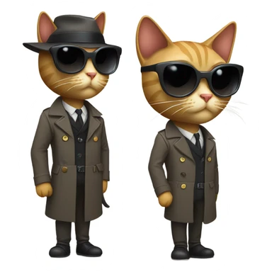 Cat spy sticker