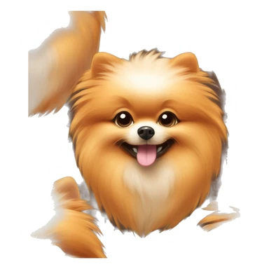 pomeranian spitz orange fluffy smiling sticker