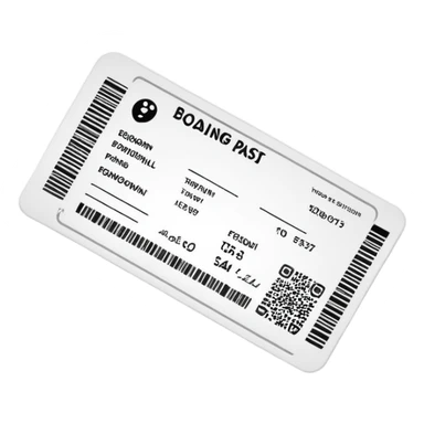 Boarding pass sticker