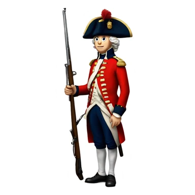 british redcoat solider 1700s revolutionary war sticker