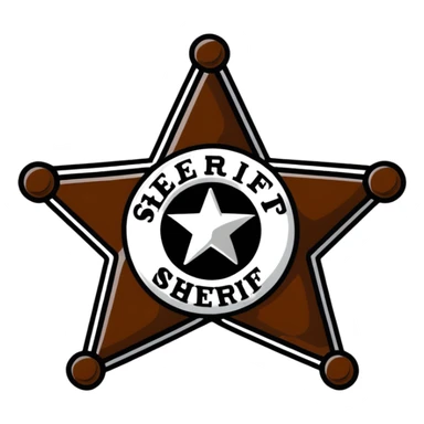 western sheriff badge sticker