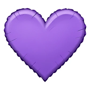 Hand-drawn paper with a purple heart outline sticker