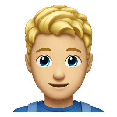 Garçon blond yeux bleu coiffé buzcut sticker