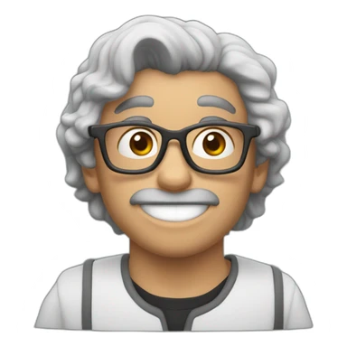 Un toro humanizado riendose sticker