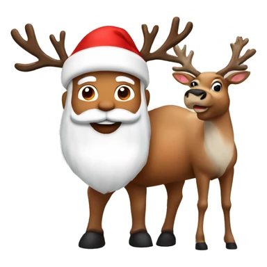 Reindeer with Santa  sticker