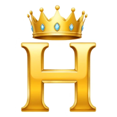 Letra H con corona sticker