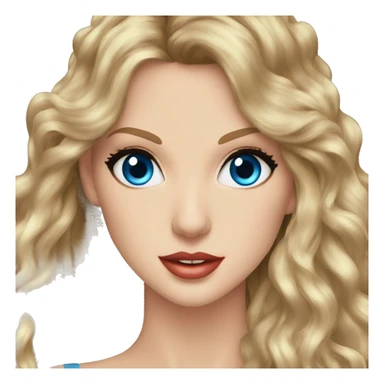 Taylor Swift blue eyes long hair  sticker