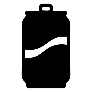 A soda in a metal can sticker