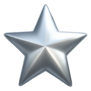 silver shiny star sticker