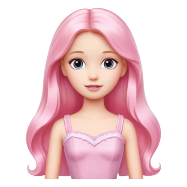 soft white pink cute princess teen girl barbie dress sticker