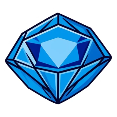 sapphire gemstone with facets sticker