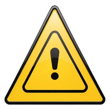 triangle warning sign with exclamation mark sticker