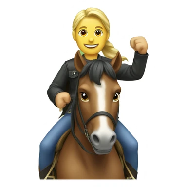 horse riding a pony  sticker