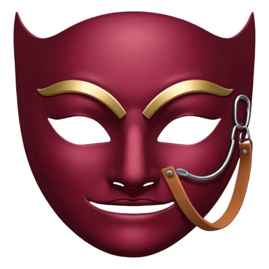 Burgundy mask sticker