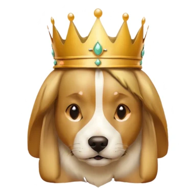 Dig wearing a crown sticker