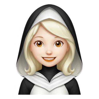 girl with hallowen white costumes sticker