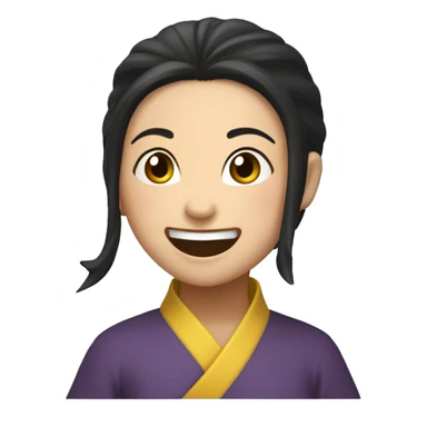 wuxia grl laughing sticker