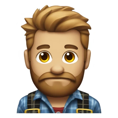 Lumberjack with stink lines coming off of him sticker