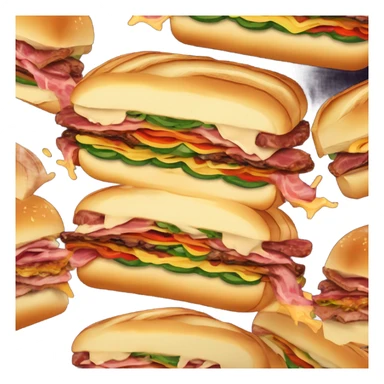 Sandwich sub on fire sticker