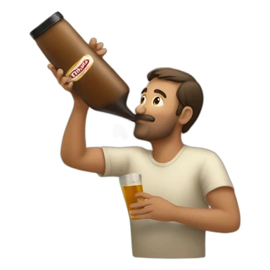 man drinking mate sticker