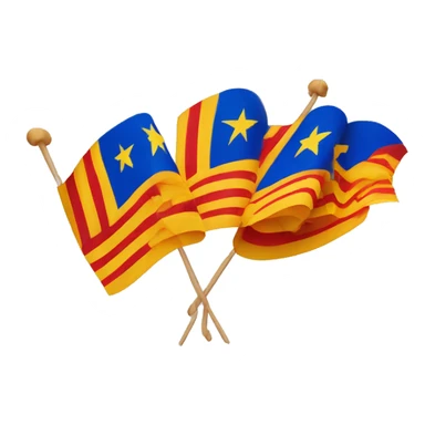 estelada de catalunya de 4 barras rojas y 5 barras amarillas sticker
