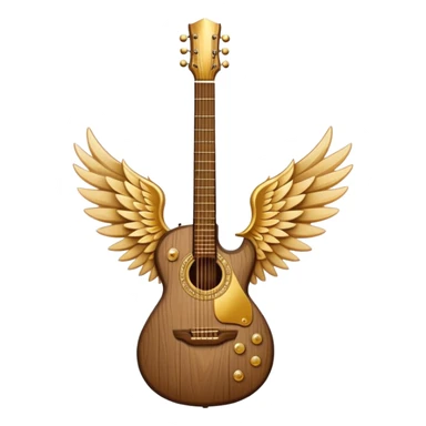 guitar with wings sticker