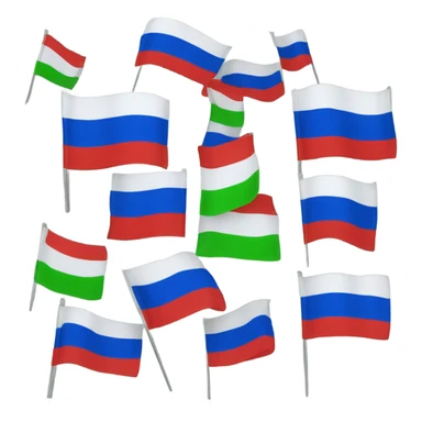 Russian flag but istead of white out green sticker