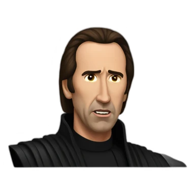 Nick cage as Sith Lord sticker
