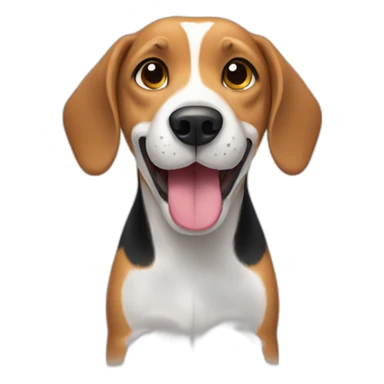 Happy beagle sticker