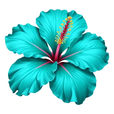turquoise hibiscus flower 🌺 sticker