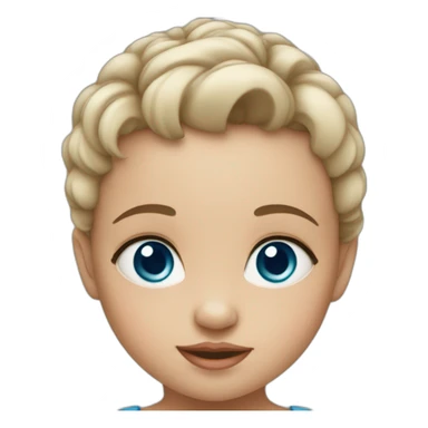 baby salior girl blue eyes sticker