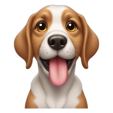 Dog blowing flying kiss sticker