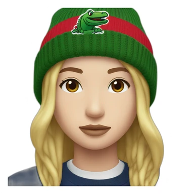 Friends lacoste beanie with lacoste sticker